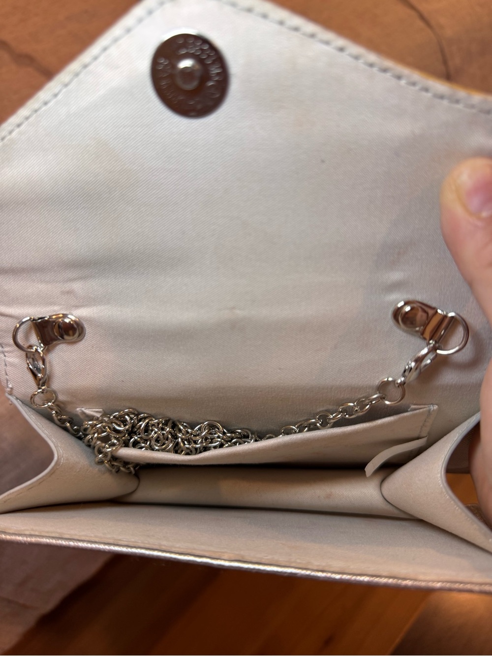 Crystal-Embellished Silver Evening Top-Handle Bag - Picture 5 of 5